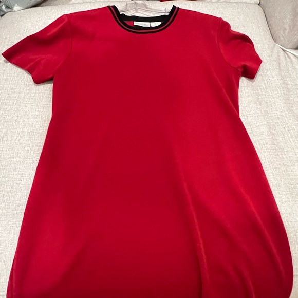 Liz Claiborne Red Large Tee Shirt Dress and Large Mini red cardigan - Picture 7 of 7